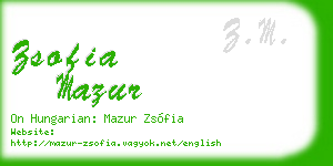 zsofia mazur business card